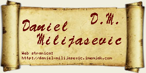Daniel Milijašević vizit kartica